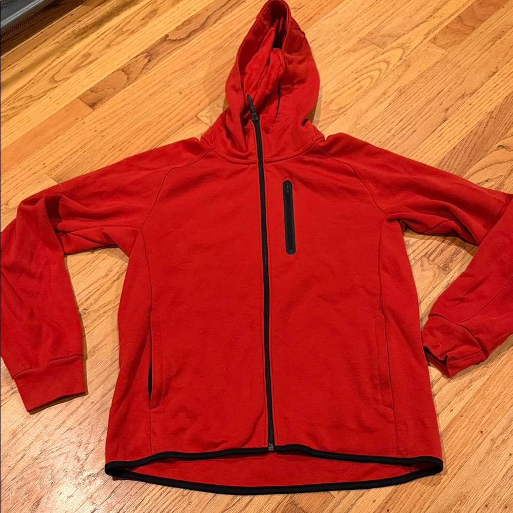 Uniqlo Reddish Orange Jacket with Black Accents